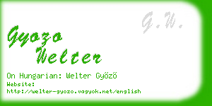 gyozo welter business card